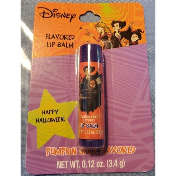 Disney Hocus Pocus Pumpkin Spice Flavored Lip Balm Halloween Sanderson Sisters - Picture 1 of 3